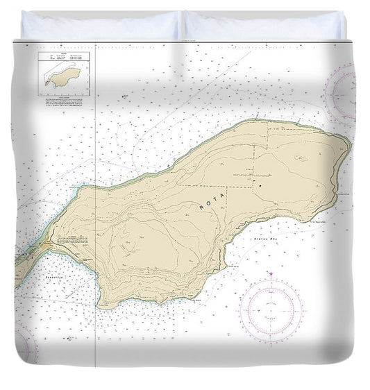 Nautical Chart 81063 Commonwealth The Northern Mariana Islands Rota Duvet Cover