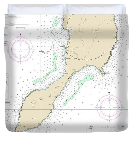 Nautical Chart 81092 Commonwealth The Northern Mariana Islands Duvet Cover