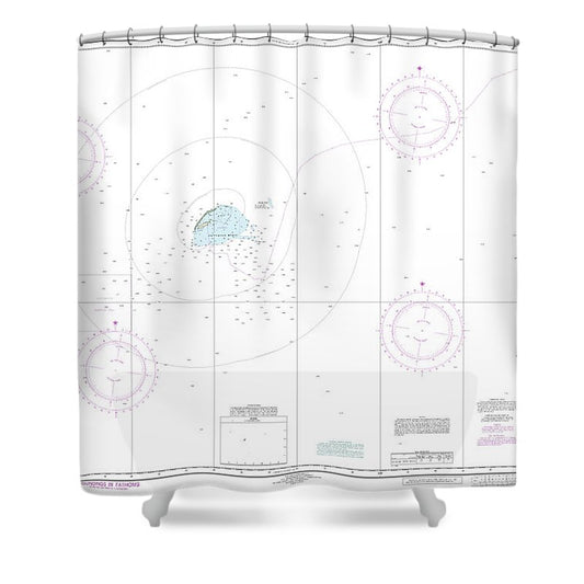 Nautical Chart 83633 United States Possession Approaches Johnston Atoll Shower Curtain