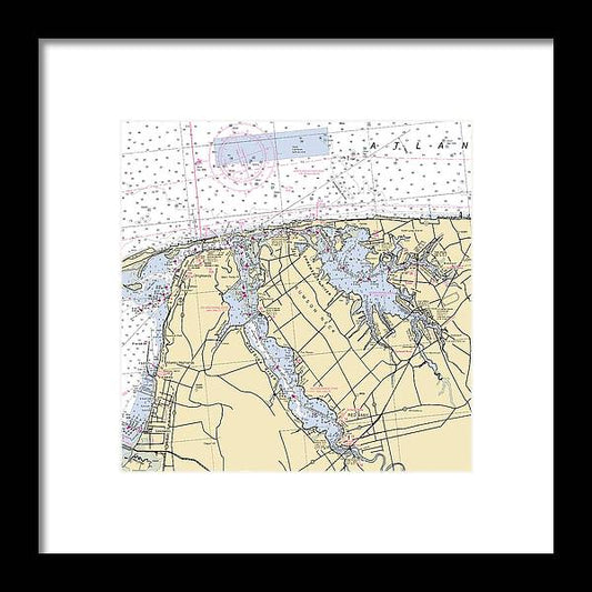 A beuatiful Framed Print of the Navesink River-New Jersey Nautical Chart by SeaKoast