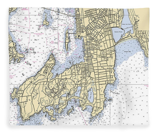 Newport  Rhode Island Nautical Chart _V3 Blanket