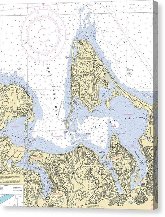 Northport Bay-New York Nautical Chart Canvas Print