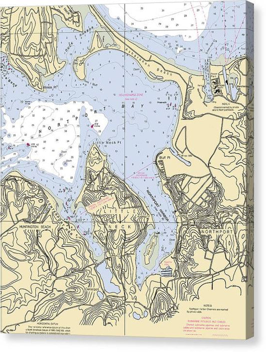 Northport-New York Nautical Chart Canvas Print