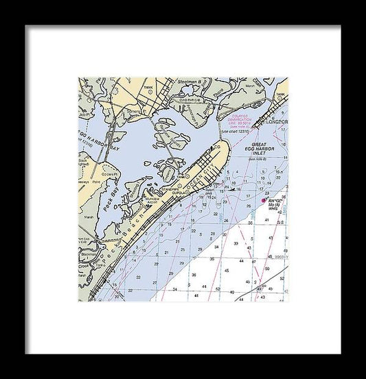 A beuatiful Framed Print of the Ocean City-New Jersey Nautical Chart by SeaKoast