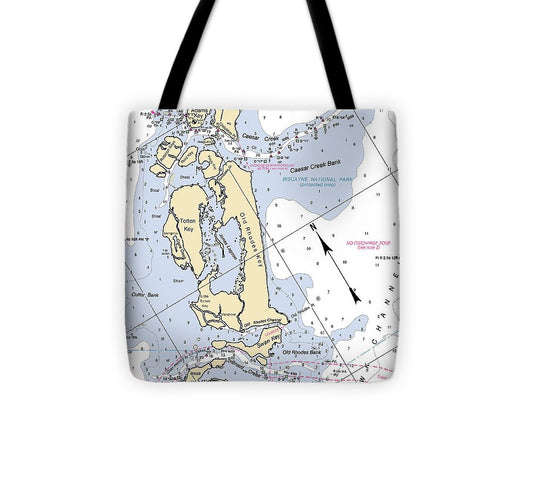 Old Rhodes Key  Florida Nautical Chart _V2 Tote Bag