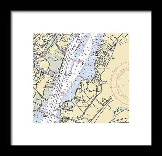 A beuatiful Framed Print of the Penns Grove-New Jersey Nautical Chart by SeaKoast