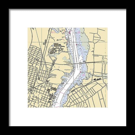 A beuatiful Framed Print of the Perth Amboy -New Jersey Nautical Chart _V2 by SeaKoast
