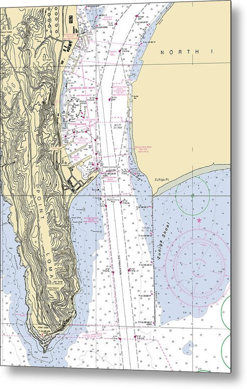 A beuatiful Metal Print of the Point Loma-California Nautical Chart - Metal Print by SeaKoast.  100% Guarenteed!