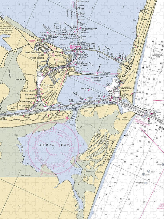 Port Isabel Texas Nautical Chart Puzzle