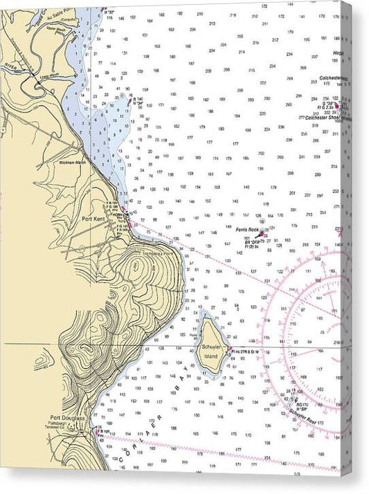 Port Kent-Lake Champlain  Nautical Chart Canvas Print