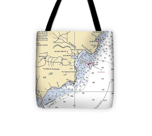 Puerto Yabucoa Puerto Rico Nautical Chart Tote Bag
