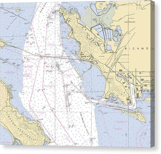 Richmond -California Nautical Chart _V6 Canvas Print