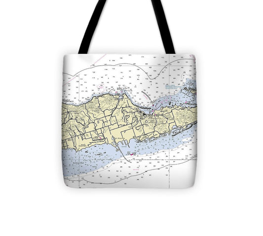 St Croix Virgin Islands Nautical Chart Tote Bag