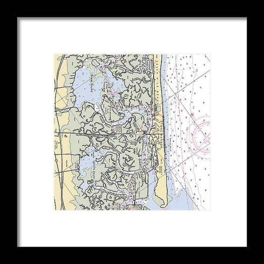 A beuatiful Framed Print of the Stone Harbor-New Jersey Nautical Chart by SeaKoast