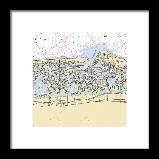 A beuatiful Framed Print of the Stone Harbor To Wildwood-New Jersey Nautical Chart by SeaKoast