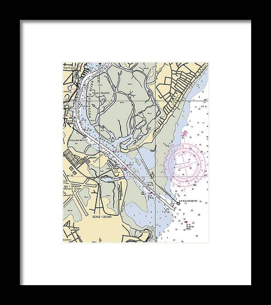 Stratford-connecticut Nautical Chart - Framed Print