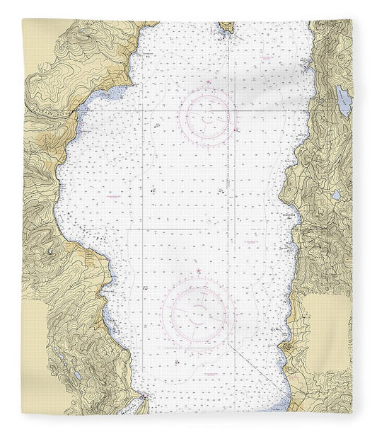 Tahoe  California Nautical Chart _V6 Blanket