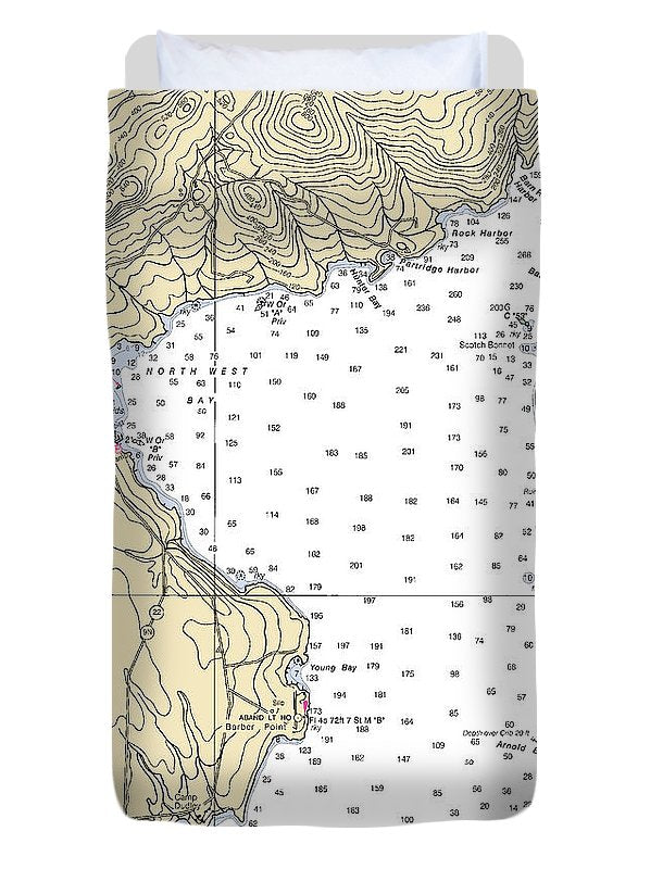 Westport-lake Champlain Nautical Chart - Duvet Cover