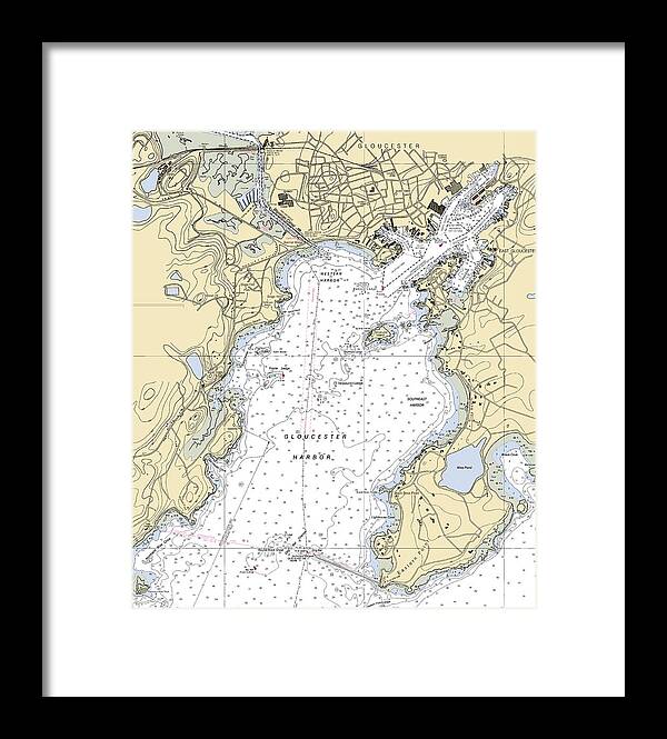 Gloucester-massachusetts Nautical Chart 1 - Framed Print