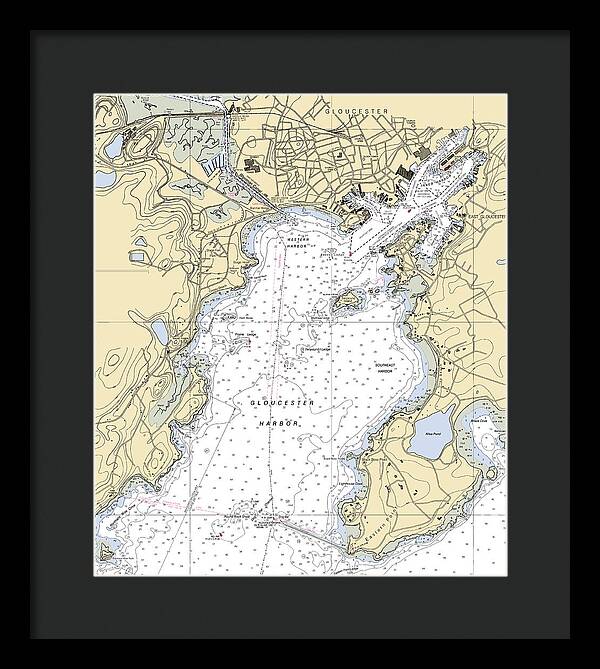 Gloucester-massachusetts Nautical Chart 1 - Framed Print