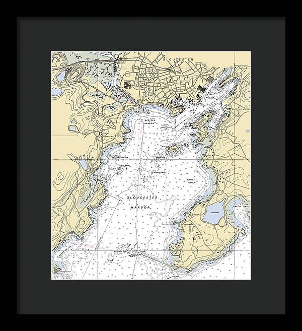 Gloucester-massachusetts Nautical Chart 1 - Framed Print