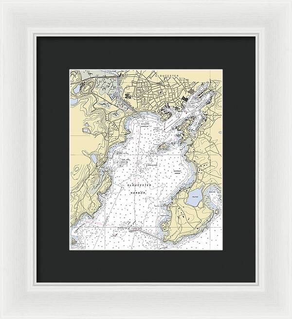 Gloucester-massachusetts Nautical Chart 1 - Framed Print