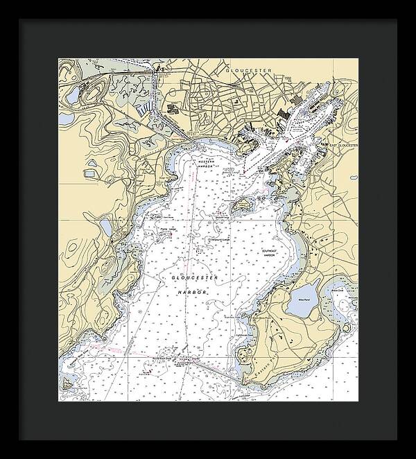 Gloucester-massachusetts Nautical Chart 1 - Framed Print