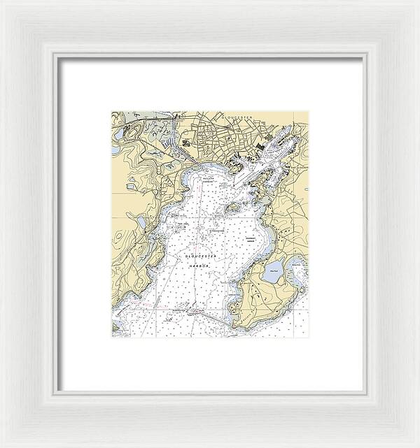Gloucester-massachusetts Nautical Chart 1 - Framed Print