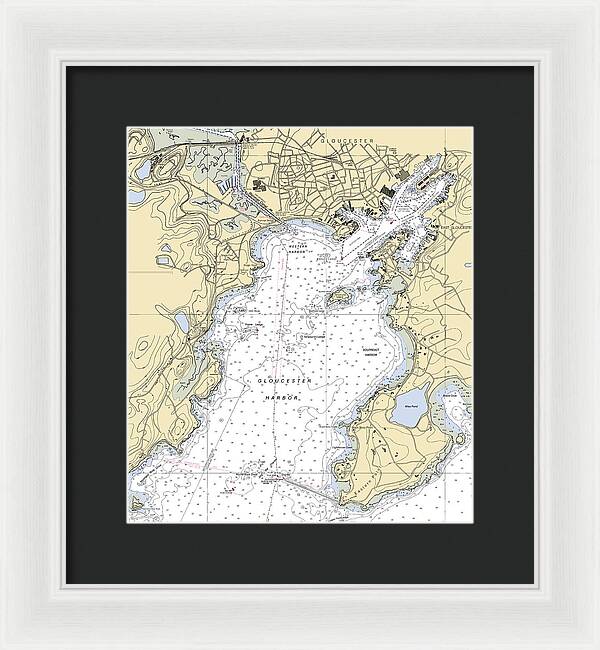 Gloucester-massachusetts Nautical Chart 1 - Framed Print