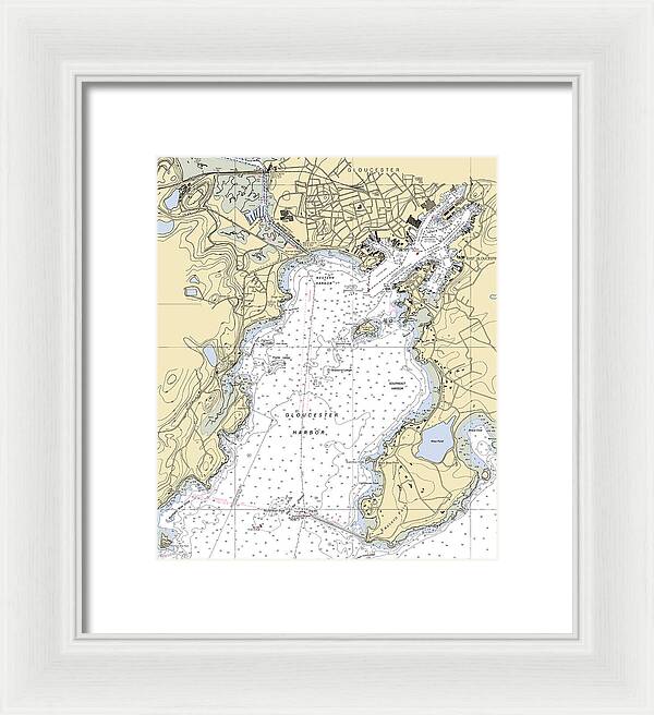 Gloucester-massachusetts Nautical Chart 1 - Framed Print