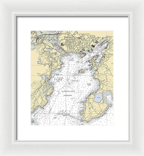 Gloucester-massachusetts Nautical Chart 1 - Framed Print