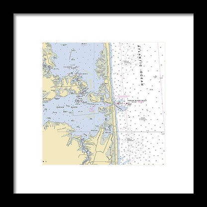 Indian River Inlet-delaware Nautical Chart 1 - Framed Print