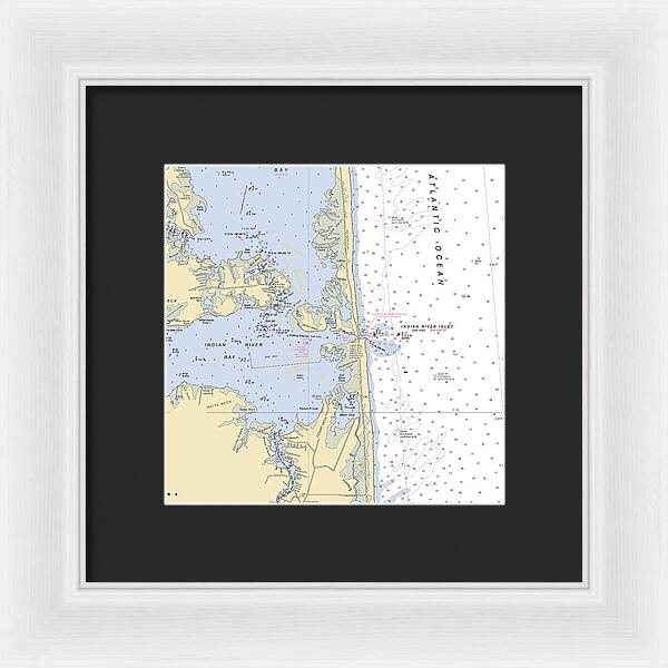 Indian River Inlet-delaware Nautical Chart 1 - Framed Print