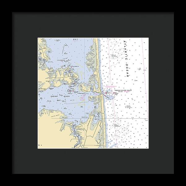 Indian River Inlet-delaware Nautical Chart 1 - Framed Print