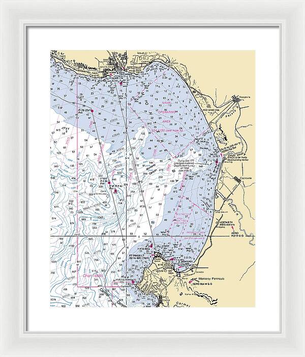 Monterey Bay-california Nautical Chart 1 - Framed Print