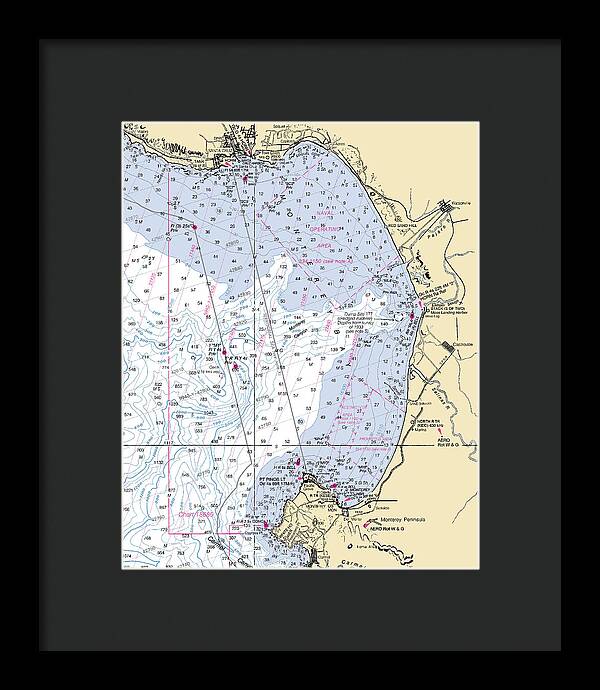 Monterey Bay-california Nautical Chart 1 - Framed Print