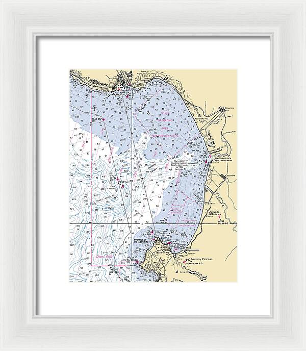 Monterey Bay-california Nautical Chart 1 - Framed Print