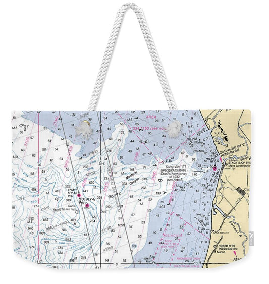 Monterey Bay-california Nautical Chart 1 - Weekender Tote Bag