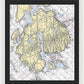 Mt Desert Island-maine Nautical Chart 1 - Framed Print