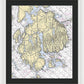 Mt Desert Island-maine Nautical Chart 1 - Framed Print