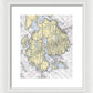 Mt Desert Island-maine Nautical Chart 1 - Framed Print