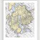 Mt Desert Island-maine Nautical Chart 1 - Framed Print