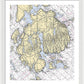 Mt Desert Island-maine Nautical Chart 1 - Framed Print