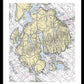 Mt Desert Island-maine Nautical Chart 1 - Framed Print