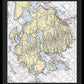 Mt Desert Island-maine Nautical Chart 1 - Framed Print