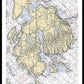Mt Desert Island-maine Nautical Chart 1 - Framed Print