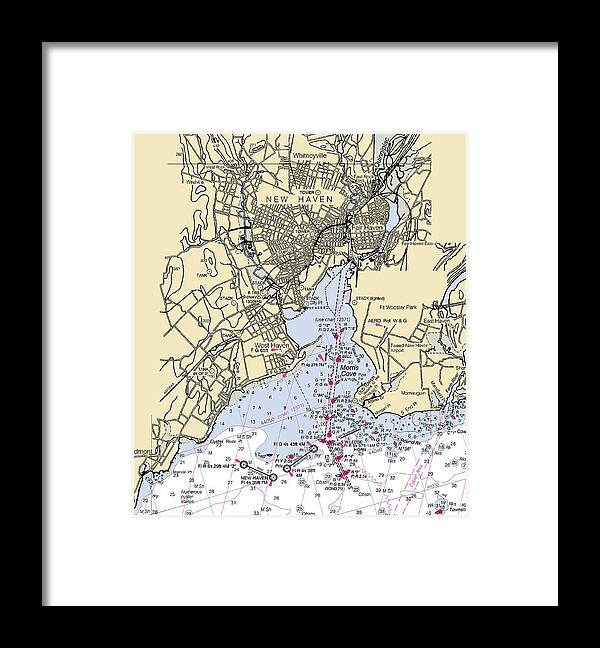 New Haven-connecticut Nautical Chart 1 - Framed Print