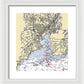 New Haven-connecticut Nautical Chart 1 - Framed Print