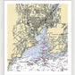 New Haven-connecticut Nautical Chart 1 - Framed Print