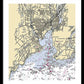 New Haven-connecticut Nautical Chart 1 - Framed Print